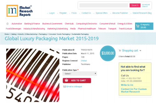 Global Luxury Packaging Market 2015-2019'