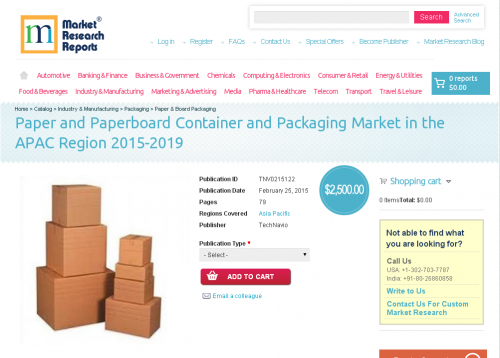 Paper and Paperboard Container and Packaging Market'