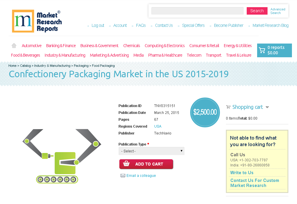 Confectionery Packaging Market in the US 2015-2019'