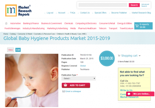 Global Baby Hygiene Products Market 2015-2019'