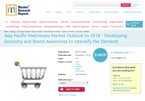 Asia Pacific Mattresses Market Outlook to 2018'