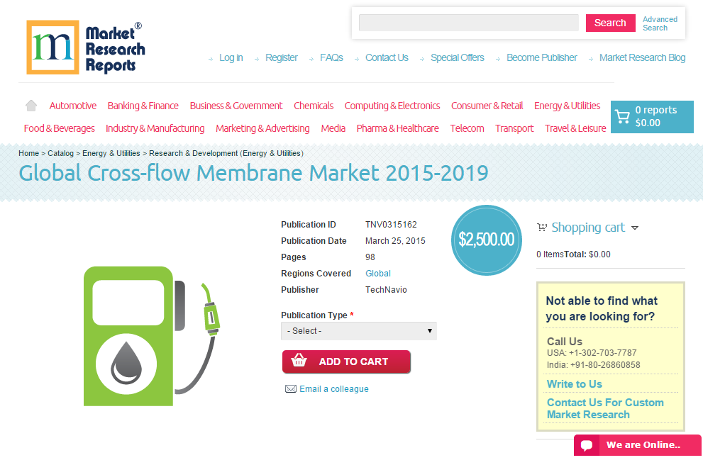 Global Cross-flow Membrane Market 2015-2019