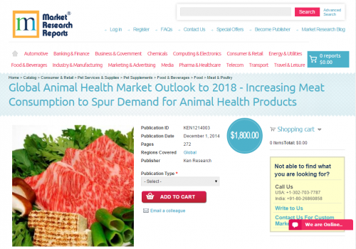 Global Animal Health Market Outlook to 2018'