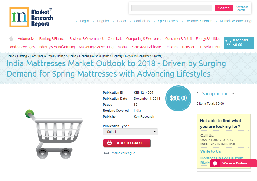 India Mattresses Market Outlook to 2018'