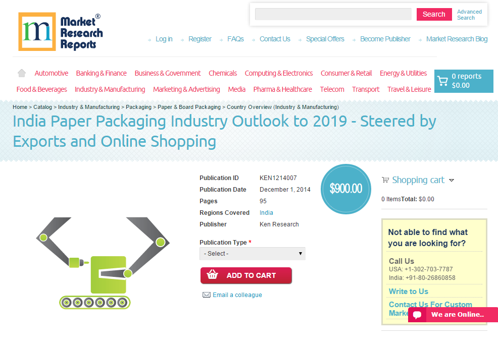 India Paper Packaging Industry Outlook to 2019