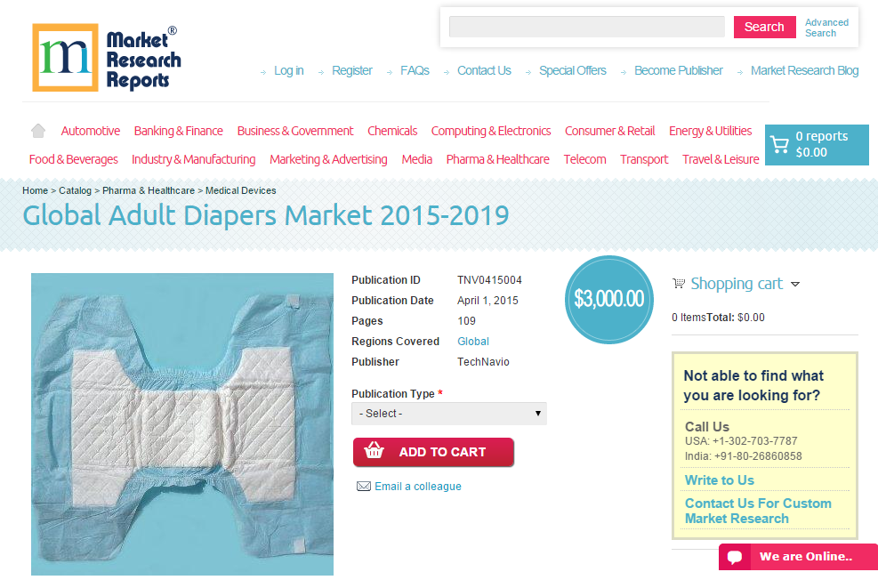 Global Adult Diapers Market 2015 - 2019