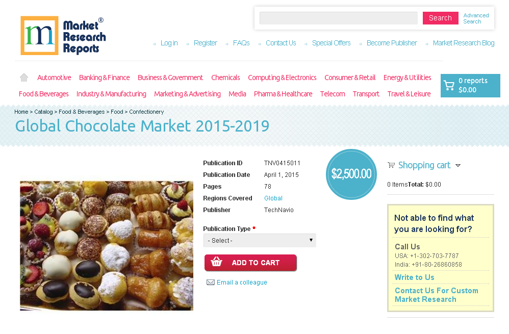 Global Chocolate Market 2015-2019'