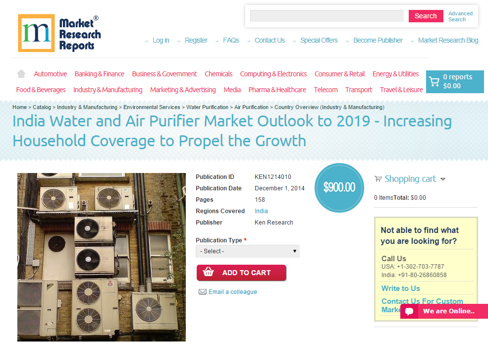 India Water and Air Purifier Market Outlook to 2019