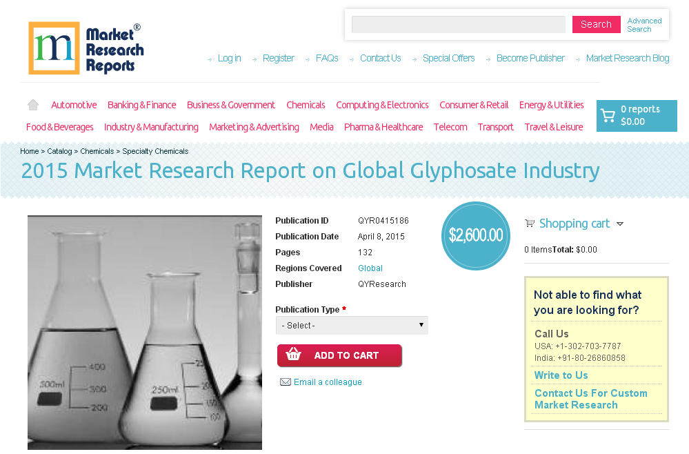 Global Glyphosate Industry Market 2015