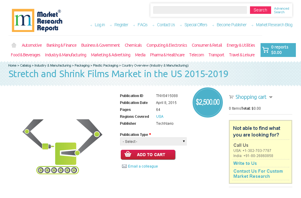 Stretch and Shrink Films Market in the US 2015-2019