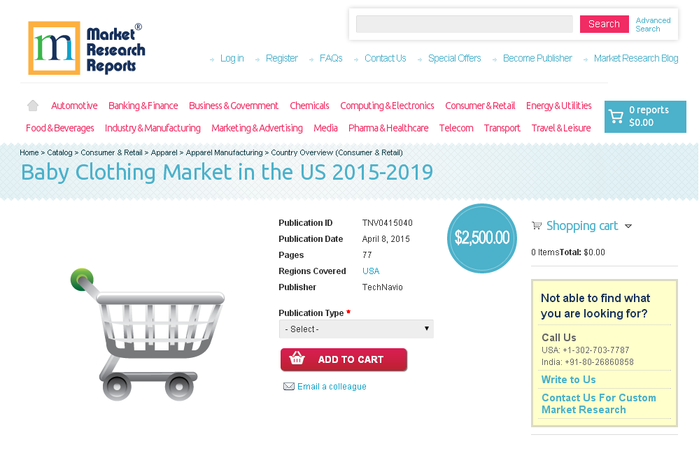 Baby Clothing Market in the US 2015-2019