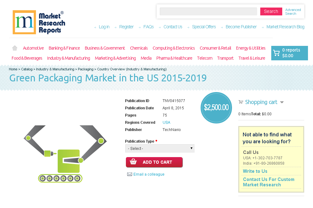 Green Packaging Market in the US 2015-2019