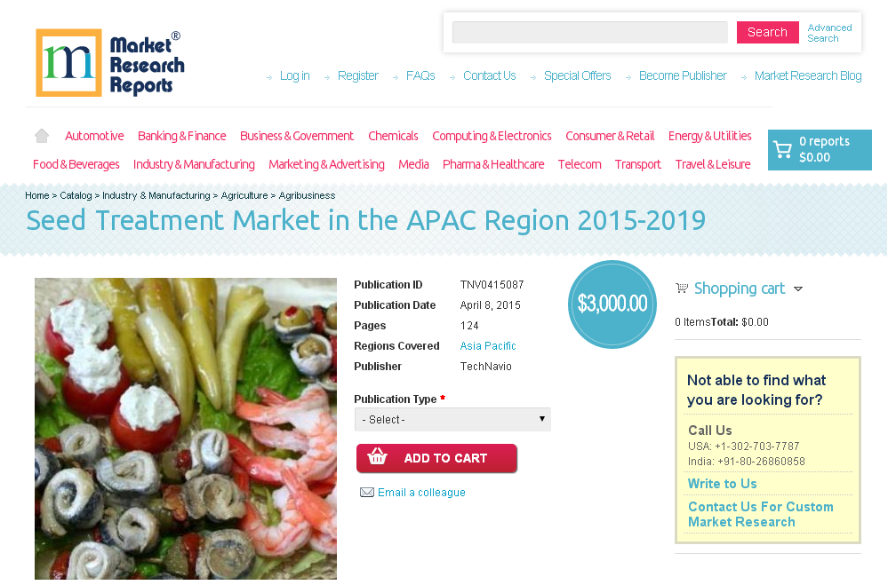 Seed Treatment Market in the APAC Region 2015-2019