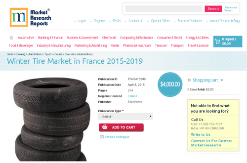 Winter Tire Market in France 2015-2019'