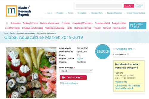 Global Aquaculture Market 2015-2019'
