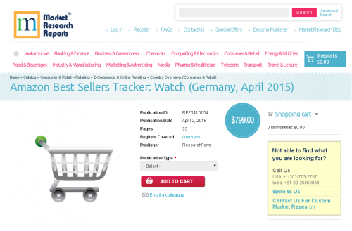 Amazon Best Sellers Tracker: Watch (Germany, April 2015)'