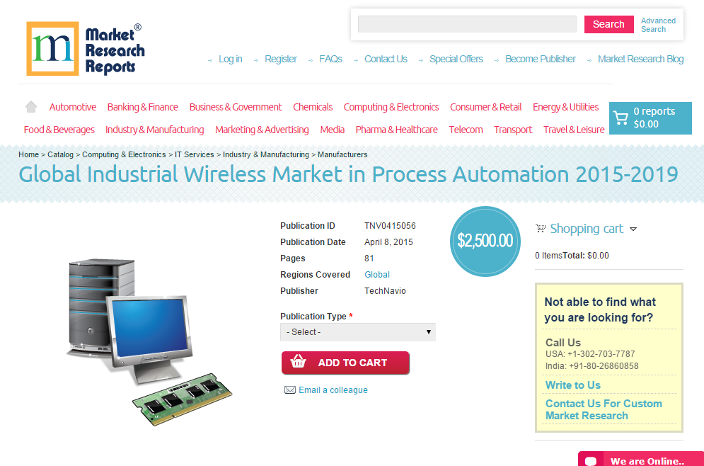 Global Industrial Wireless Market in Process Automation 2015'