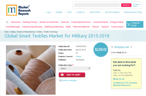 Global Smart Textiles Market for Military 2015-2019'