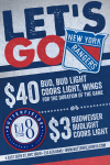 New York Rangers Specials - Butterfield 8 NYC'