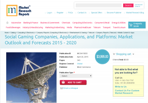 Social Gaming Companies, Applications, and Platforms'