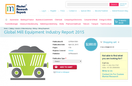 Global Mill Equipment Industry Report 2015'