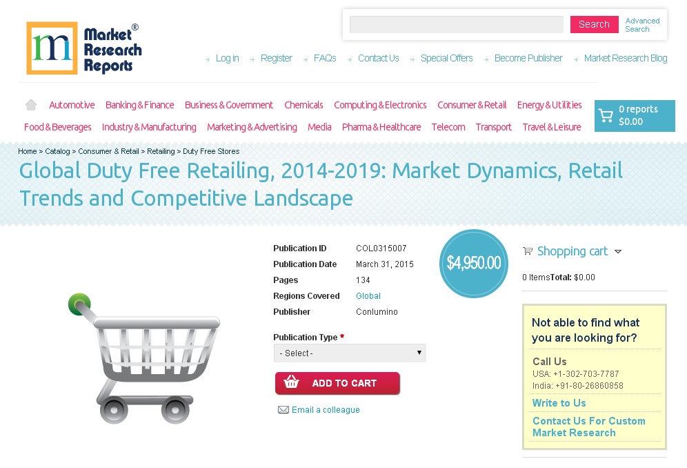 Global Duty Free Retailing, 2014-2019'