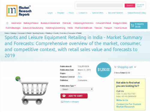 Sports and Leisure Equipment Retailing in India'
