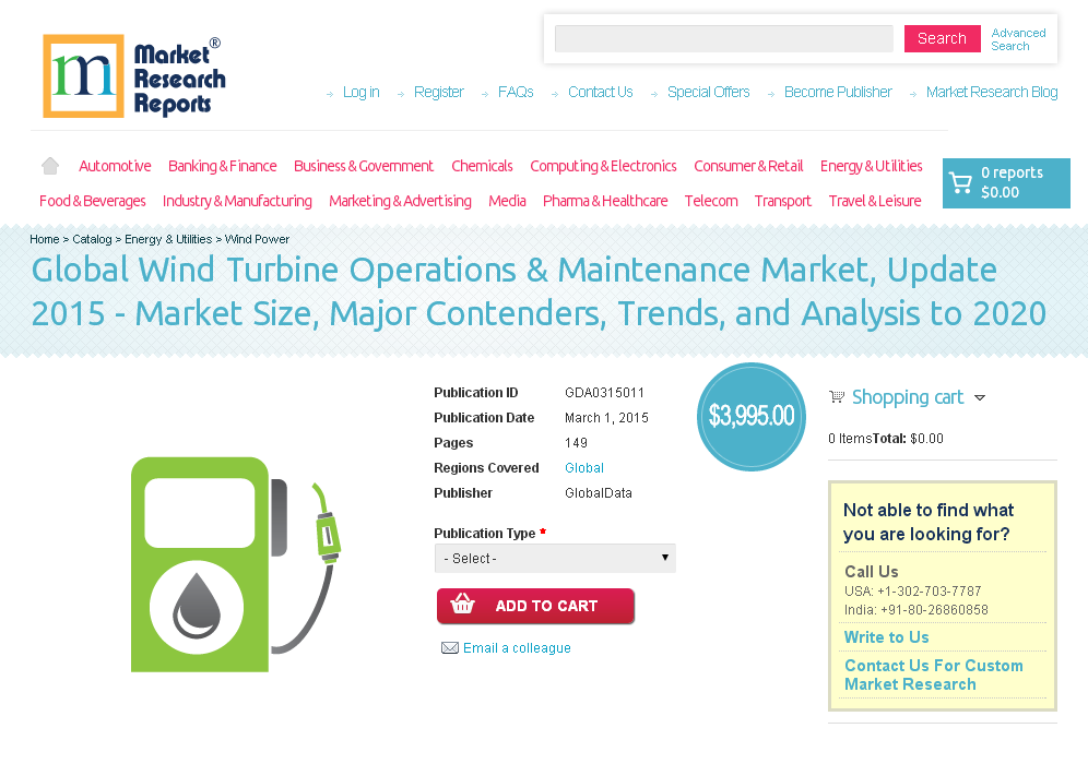 Global Wind Turbine Operations &amp; Maintenance Market'