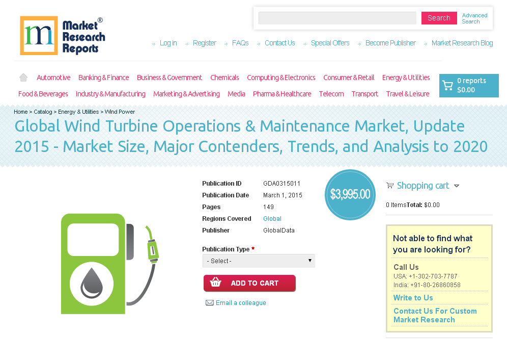 Global Wind Turbine Operations &amp;amp; Maintenance Market'