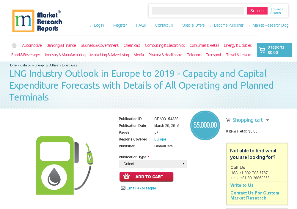 LNG Industry Outlook in Europe to 2019