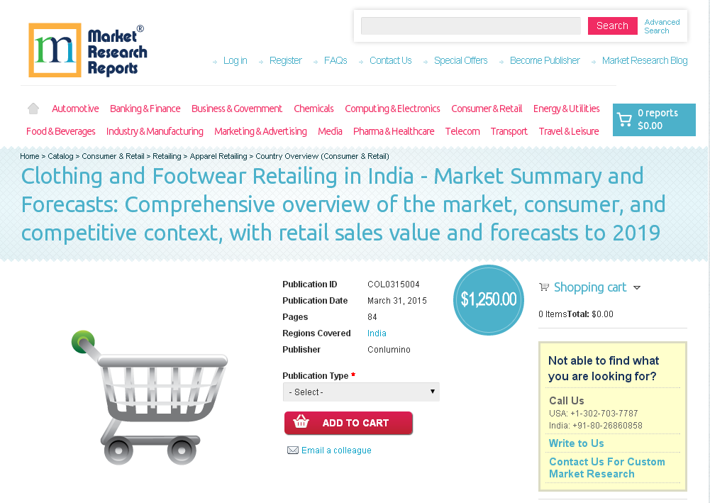 Clothing and Footwear Retailing in India