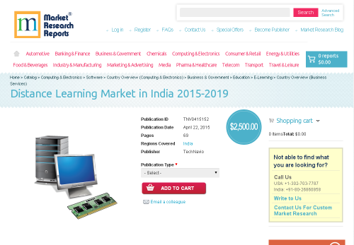 Distance Learning Market in India 2015-2019'