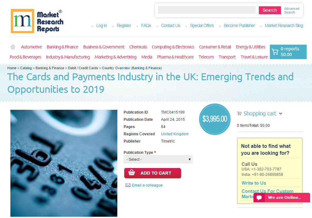 Cards and Payments Industry in the UK to 2019'