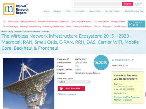 Wireless Network Infrastructure Ecosystem: 2015 - 2020'