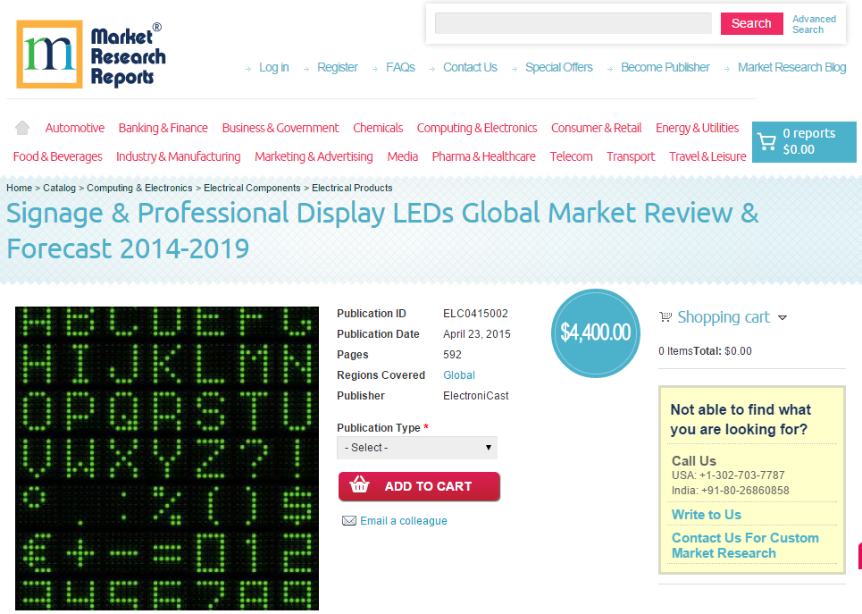 Signage & Professional Display LEDs Global Market Re