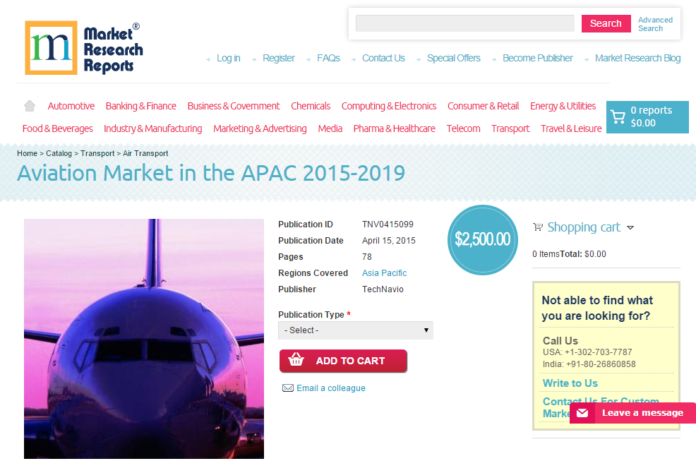 Aviation Market in the APAC 2015 - 2019'