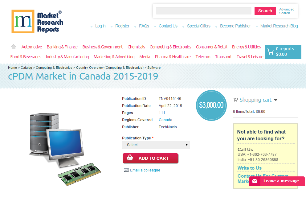 cPDM Market in Canada 2015 - 2019'