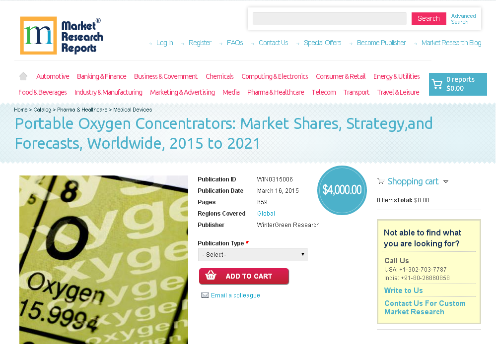 Portable Oxygen Concentrators: Market Shares, Strategy,and F'