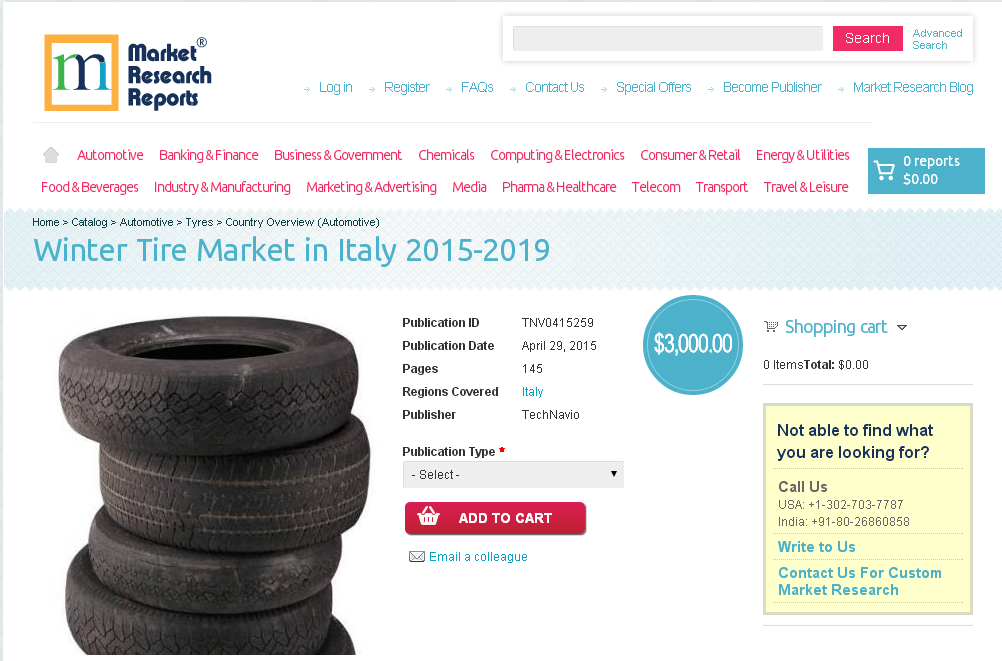 Winter Tire Market in Italy 2015-2019