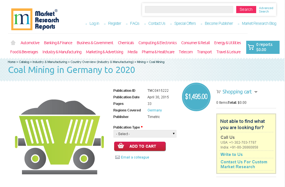 Coal Mining in Germany to 2020'