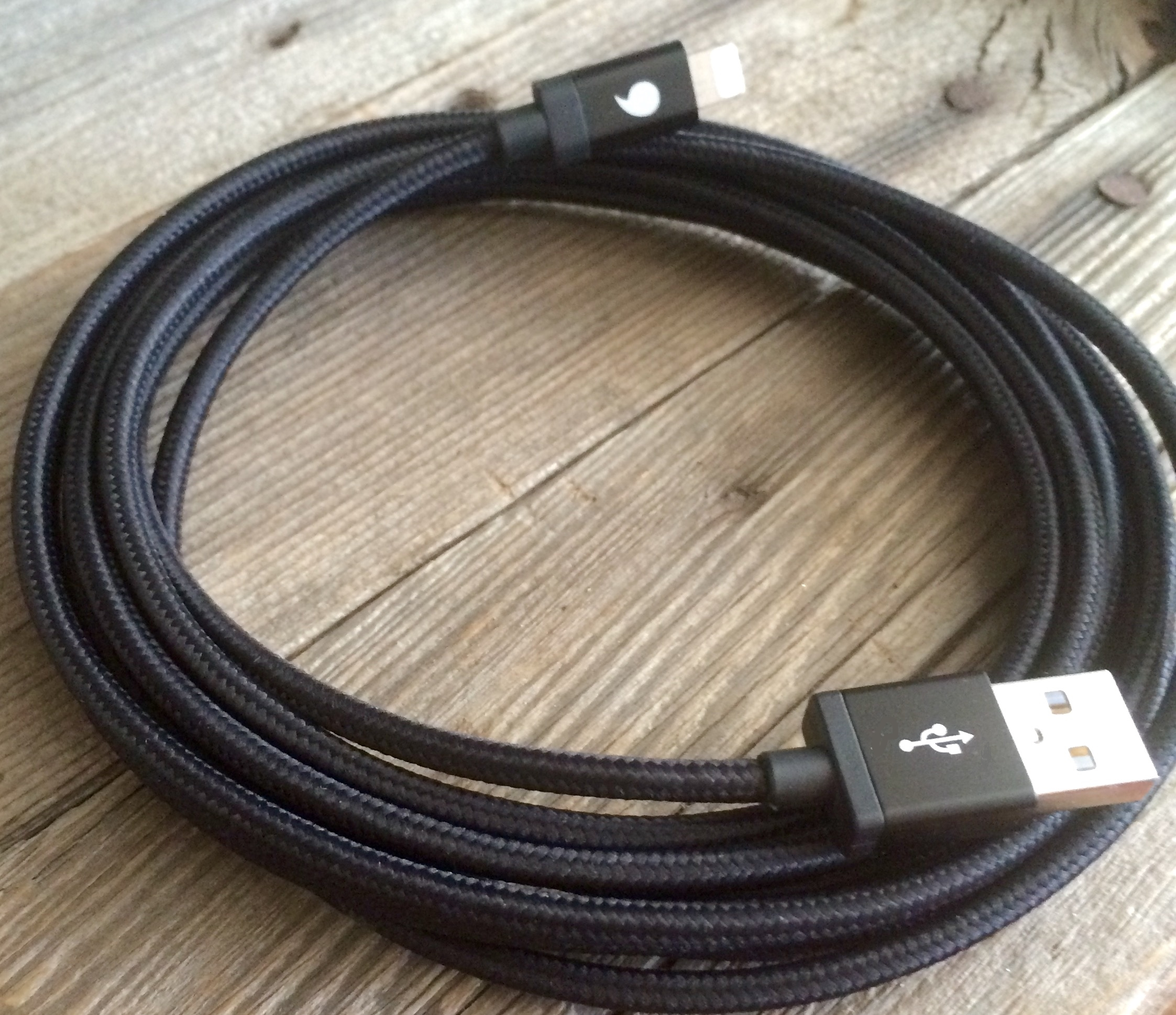 BBC: Big Black Cable 10ft Braided MFi Charger'