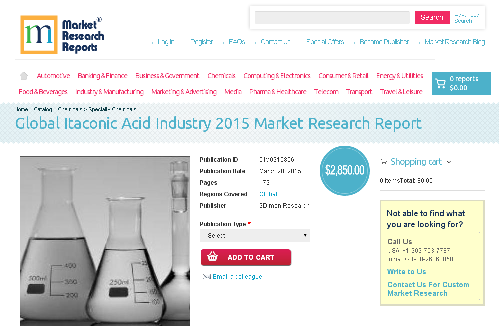 Global Itaconic Acid Industry 2015