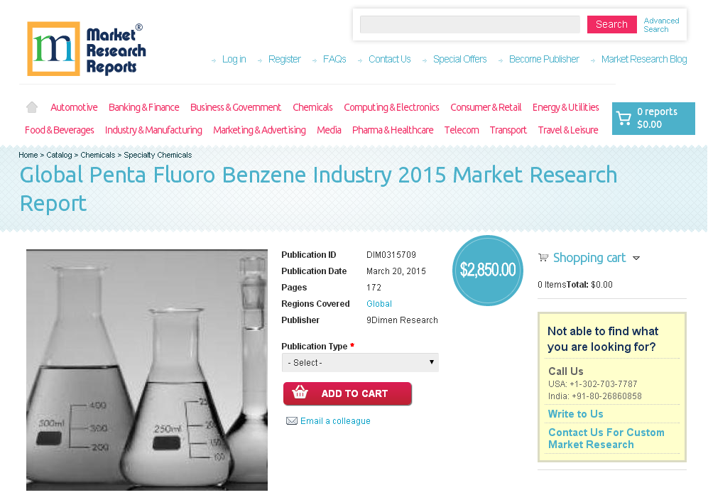 Global Penta Fluoro Benzene Industry 2015'