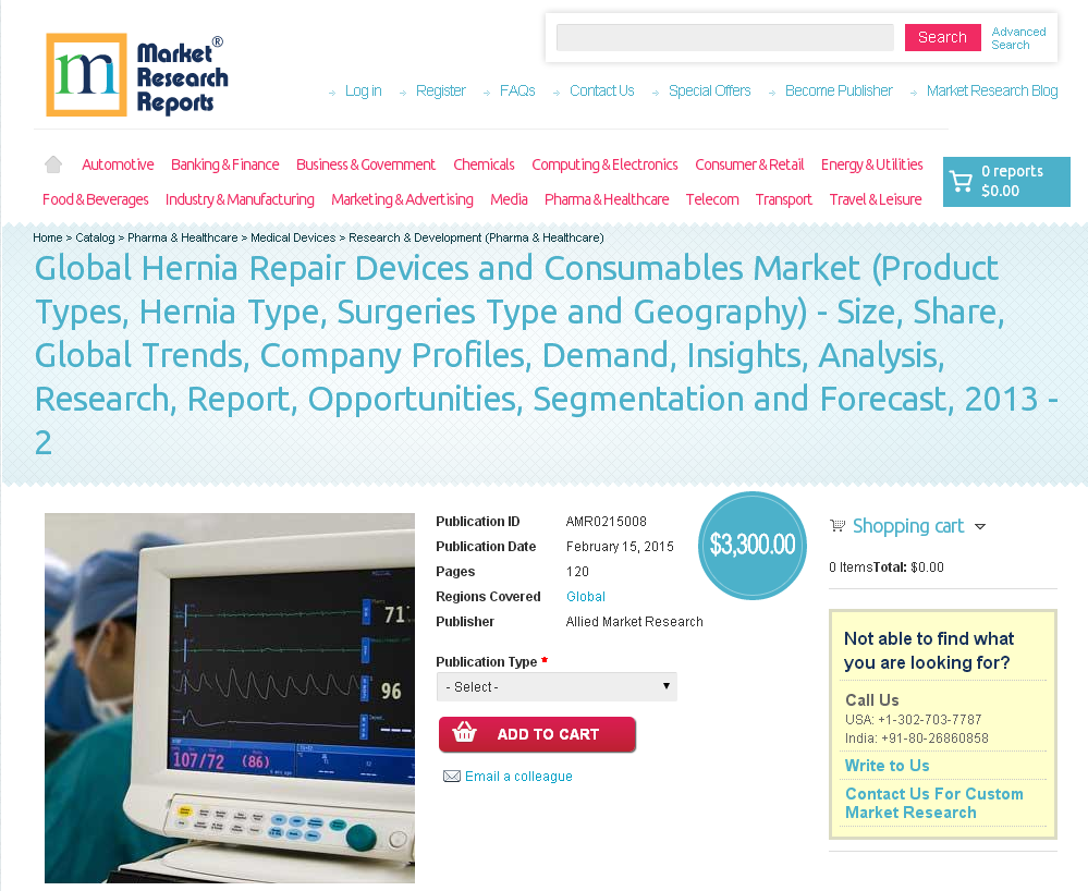 Global Hernia Repair Devices and Consumables Market'