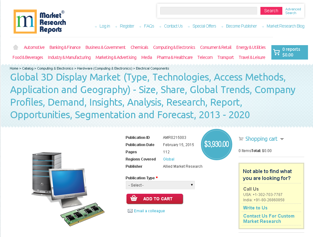 Global 3D Display Market'