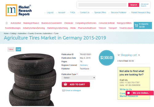 Agriculture Tires Market in Germany 2015-2019'