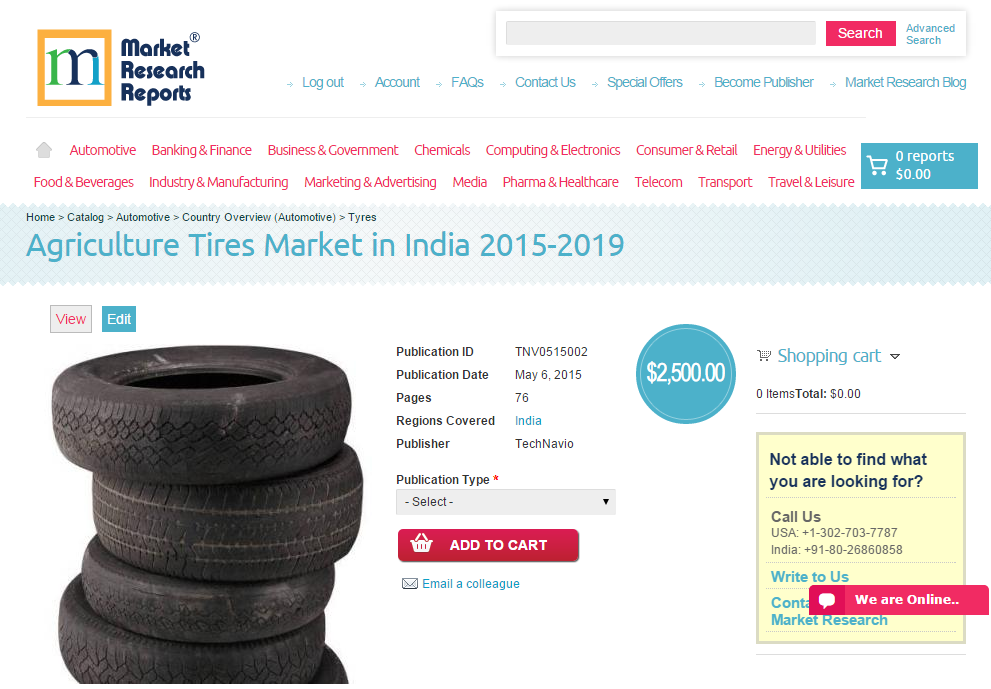 Agriculture Tires Market in India 2015-2019'