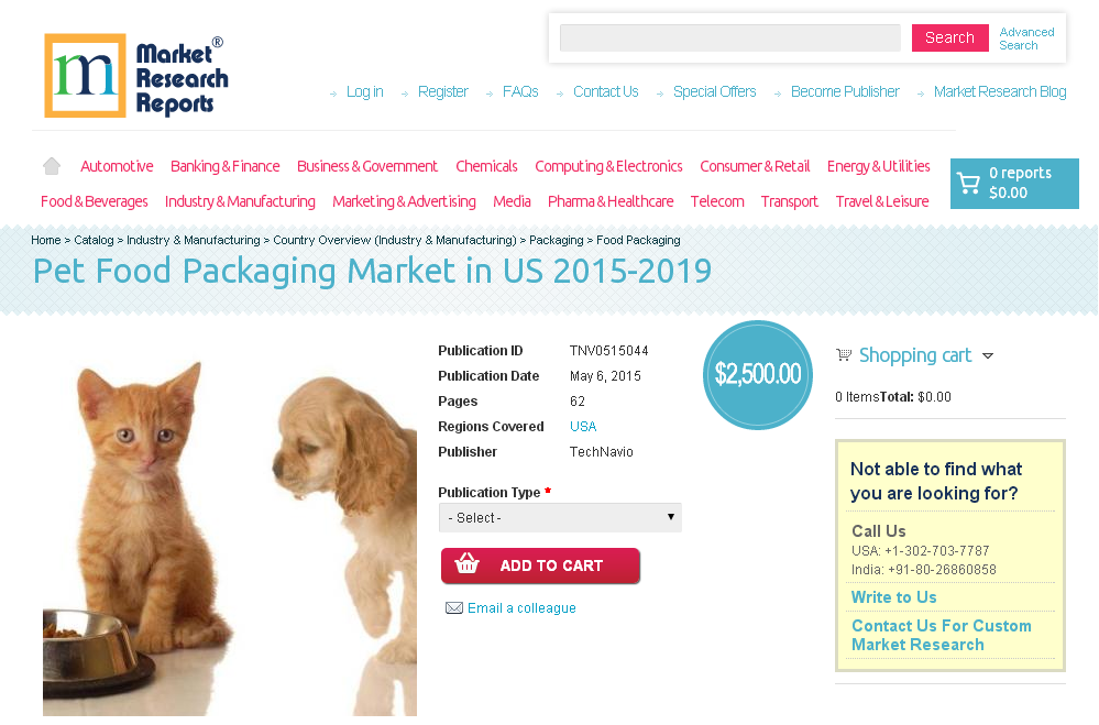 Pet Food Packaging Market in US 2015-2019