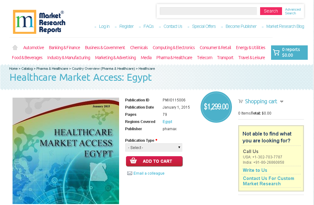 Healthcare Market Access: Egypt'