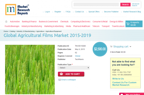 Global Agricultural Films Market 2015-2019'